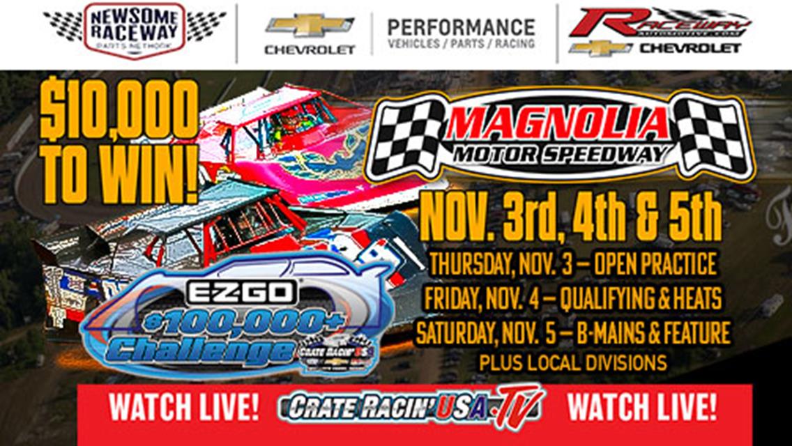 Magnolia First of Three Remaining Events for Crate Racin’ USA