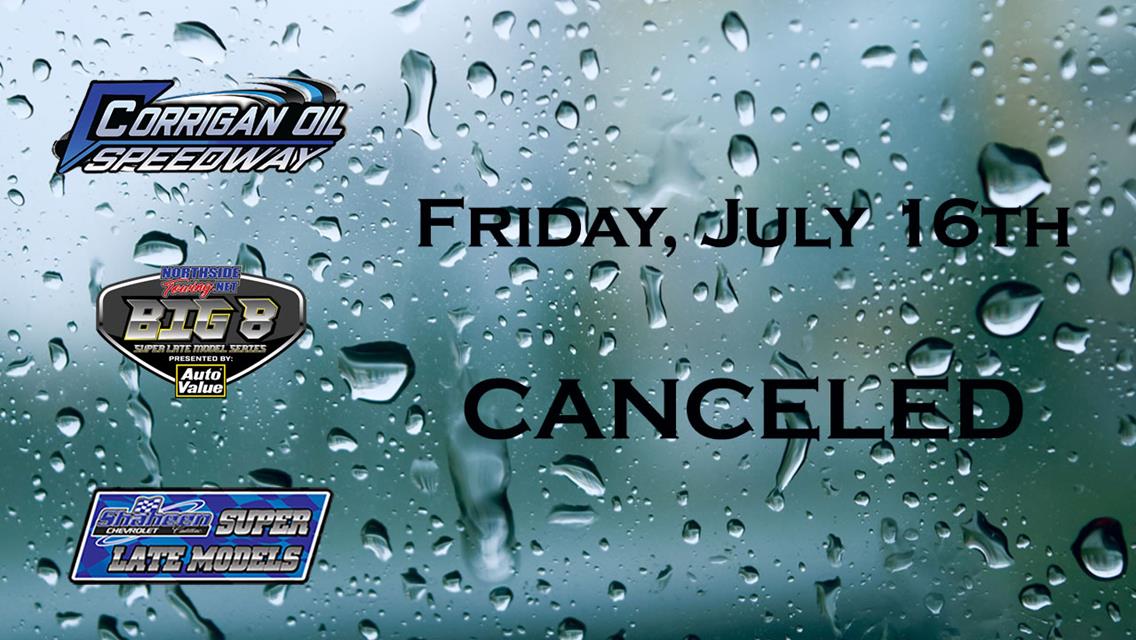 Mother nature wins Racing Events for 7-16