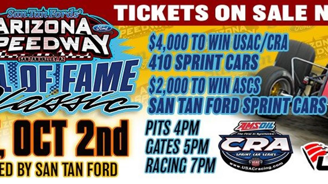 ASCS Desert Non-Wing And USAC/CRA Sprint Cars Headline Hall Of Fame Classic At Arizona Speedway