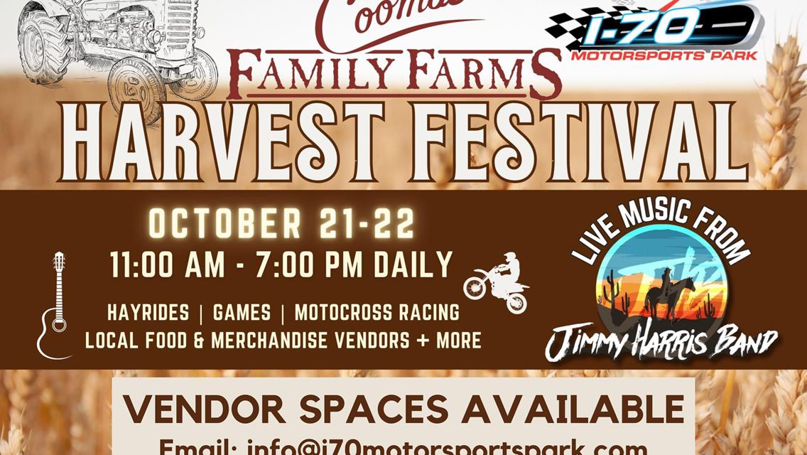 COOMBS FAMILY FARMS HARVEST FESTIVAL OCT. 21-22 AT I-70