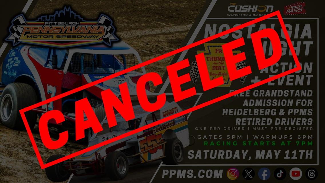 Canceled for May 11th