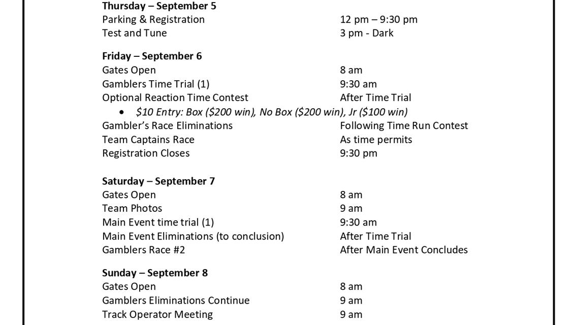 2024 WDRA Midwest Bracket Finals Information &amp; Rules