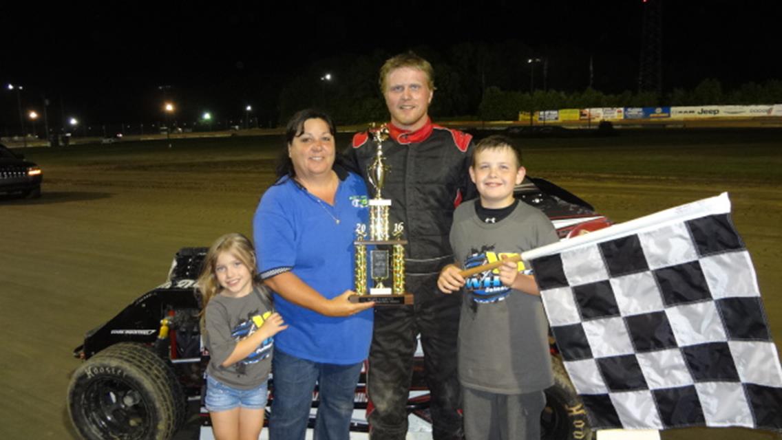 HILL INHERITS LEAD LATE IN RACE FOR 7TH STRAIGHT IN MOD LITES