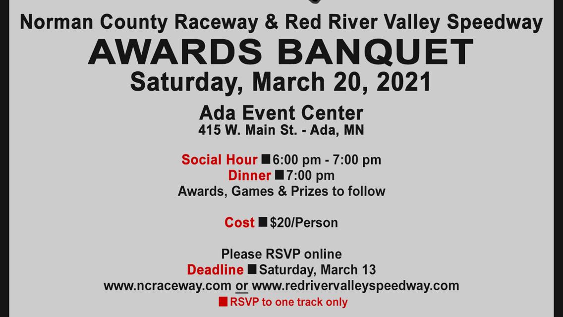 Awards Banquet - Saturday, March 20th