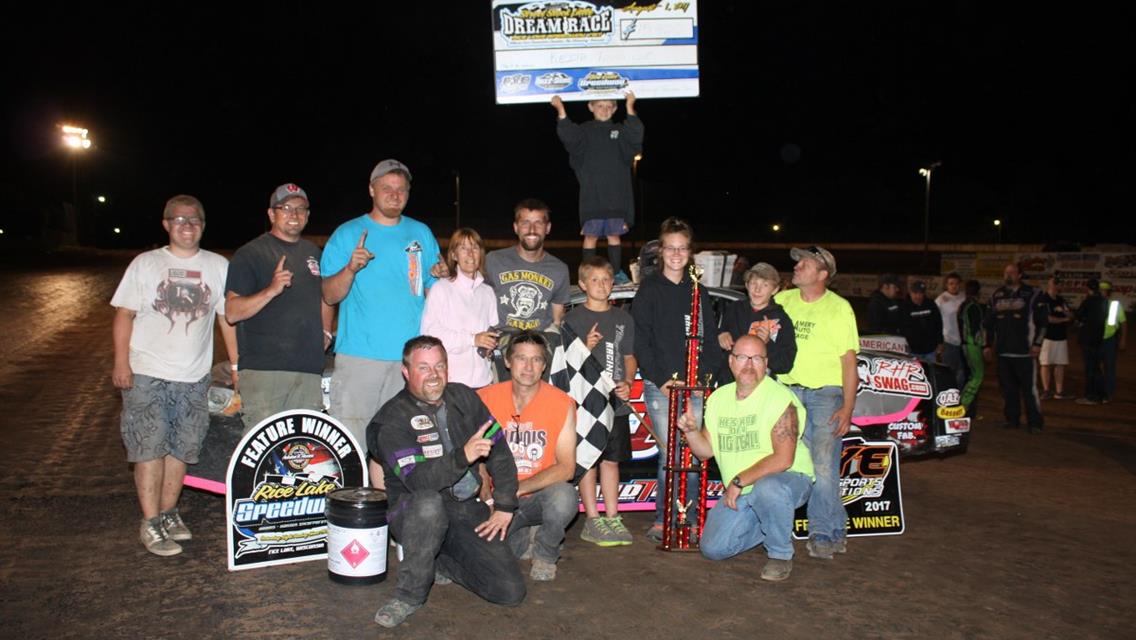 Tourville Breaks the Bank At Rice Lake Speedway; Wins $15,400 in “Little Dream