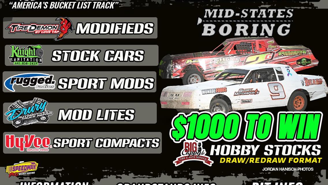 May 30th $1,000.00 to Win IMCA Hobby