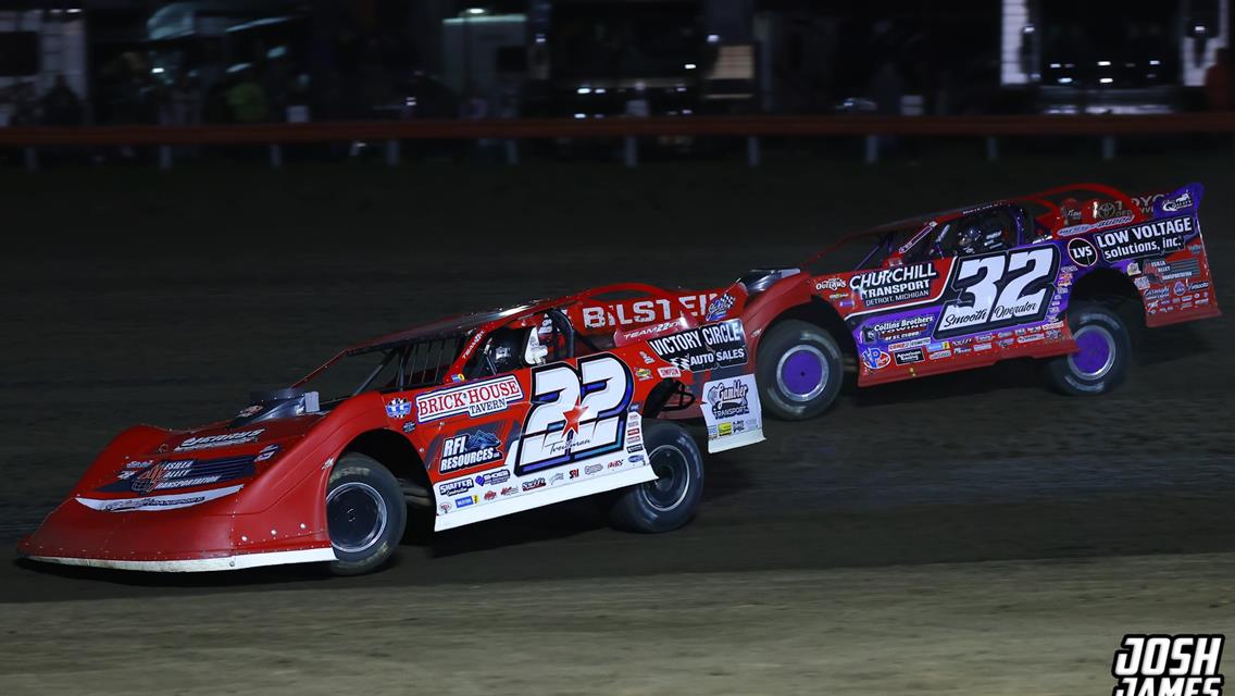 Farmer City Raceway (Farmer City, IL) – World of Outlaws Late Model Series – Illini 100 – April 11th-12th, 2025. (Josh James Artwork)
