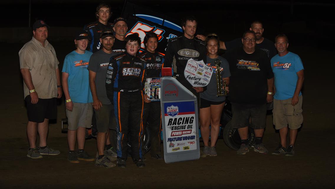 Joe B. Miller Gets 40th POWRi Engler Machine &amp; Tool Micro Sprint League Victory