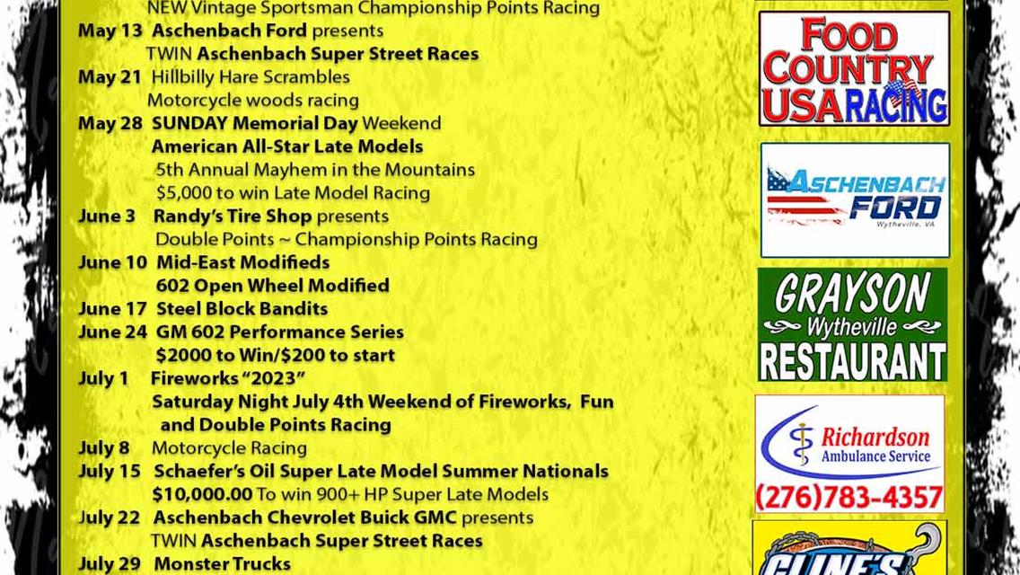 2023 Wythe Raceway Racecar Show
