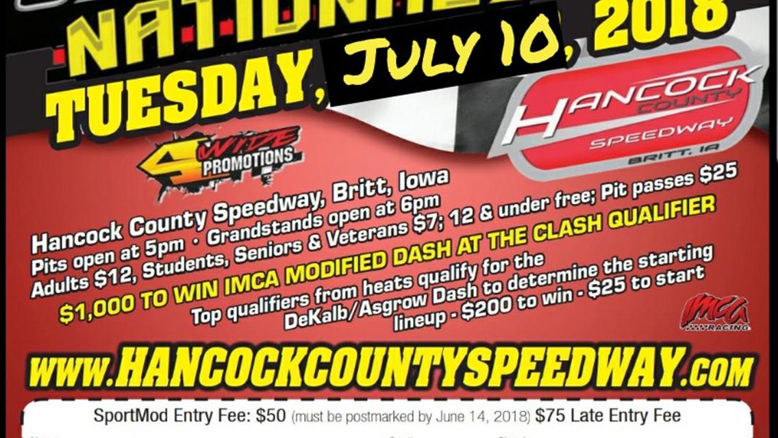 MaxYield SEED Sport Mod Nats postponed to July 10.