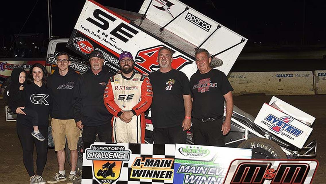 Dominic Scelzi Wins Thrilling Easter Eggstravaganza at Merced Speedway