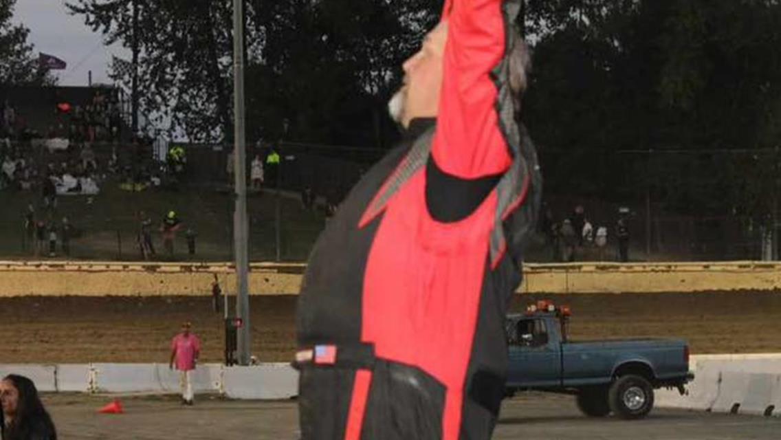 Rick Smith parked his IMCA Modified in victory lane at Skagit Speedway on Saturday, August 2.