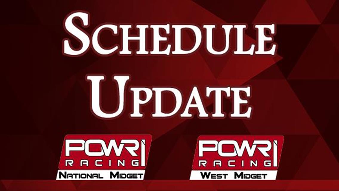 POWRi National &amp; West Midget League End-of-Season Schedule Update