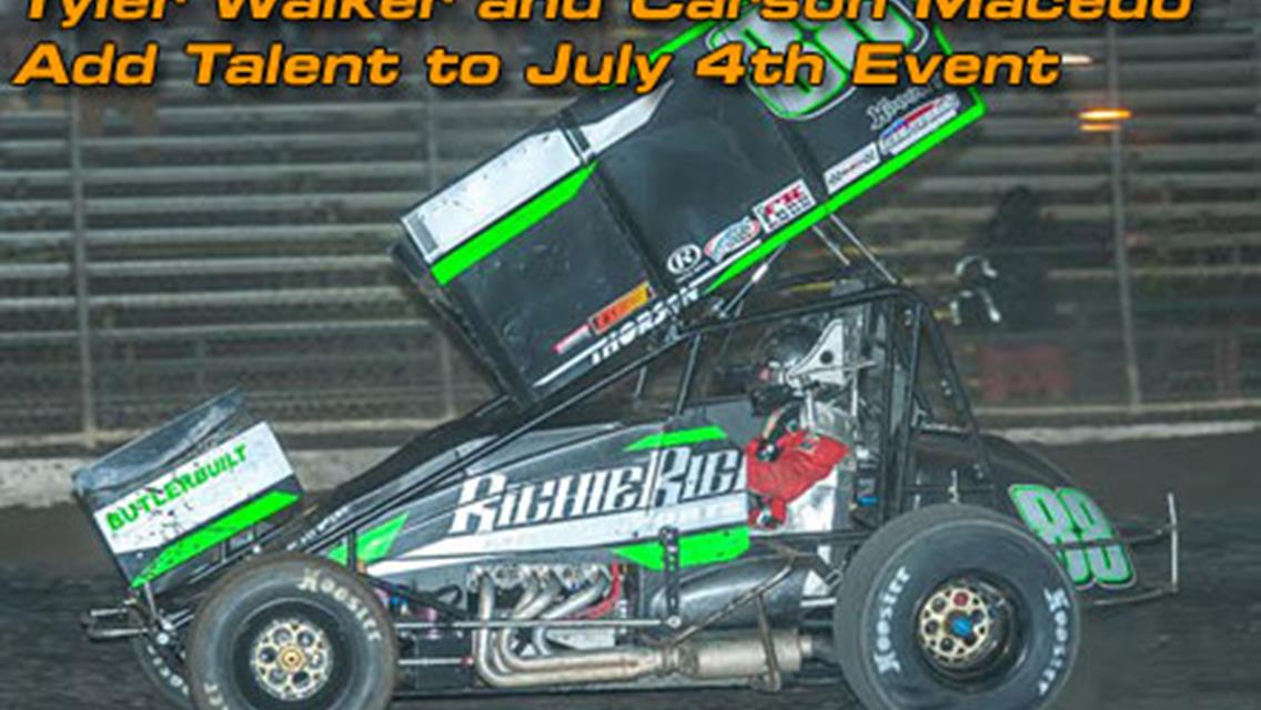 Tyler Walker and Carson Macedo Add Talent to July 4th Event