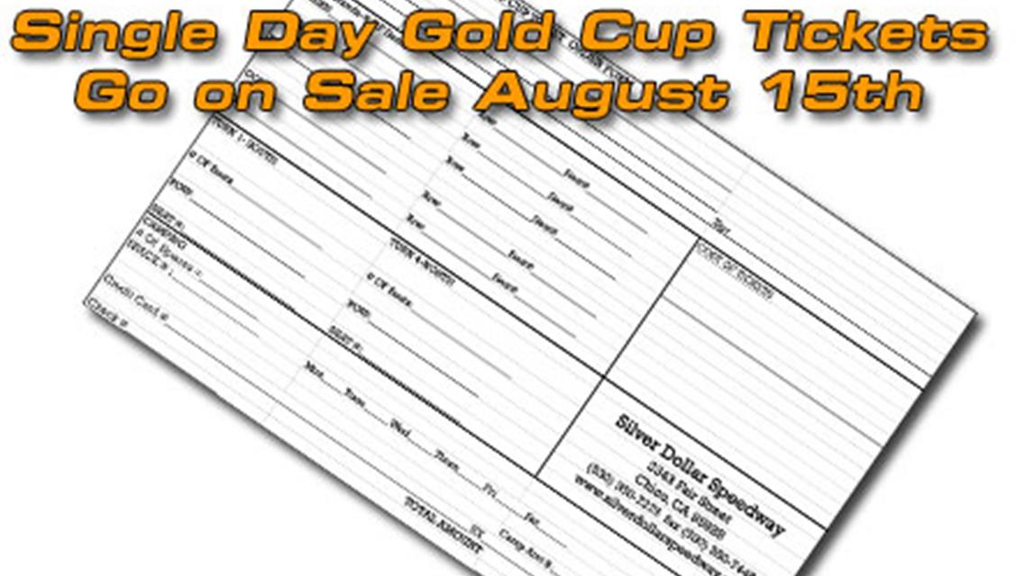 Single Day Gold Cup Tickets Go on Sale August 15th