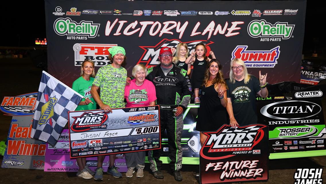 Farmer City Raceway (Farmer City, IL) – MARS Late Model Championship Series – Jr. Kimler Memorial – July 18th, 2025. (Josh James Artwork)