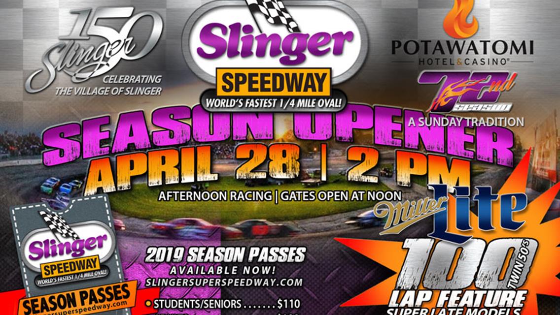 Racing at Slinger Super Speedway Returns as 72nd Season Revs Up