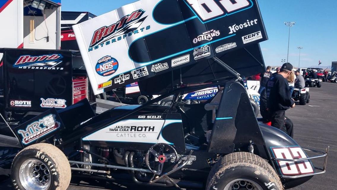 Giovanni Scelzi Earns Top-Five Finish During World of Outlaws Race in Las Vegas