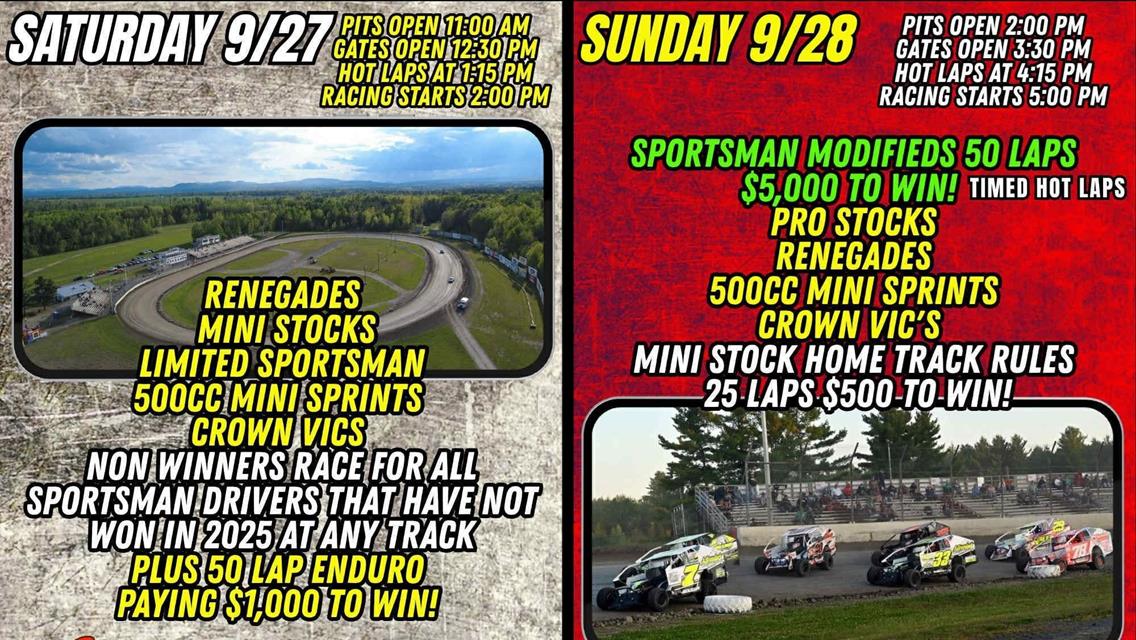 Champions to be Crowned at Airborne Park Speedway This Weekend!