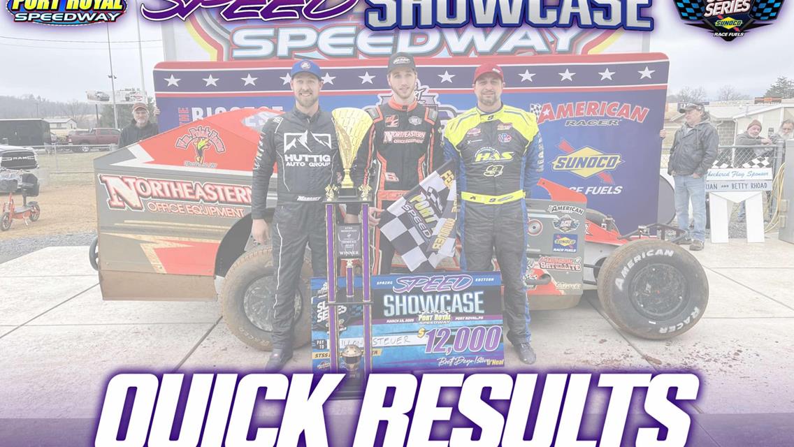SPEED SHOWCASE RESULTS SUMMARY – PORT ROYAL SPEEDWAY MARCH 15, 2025