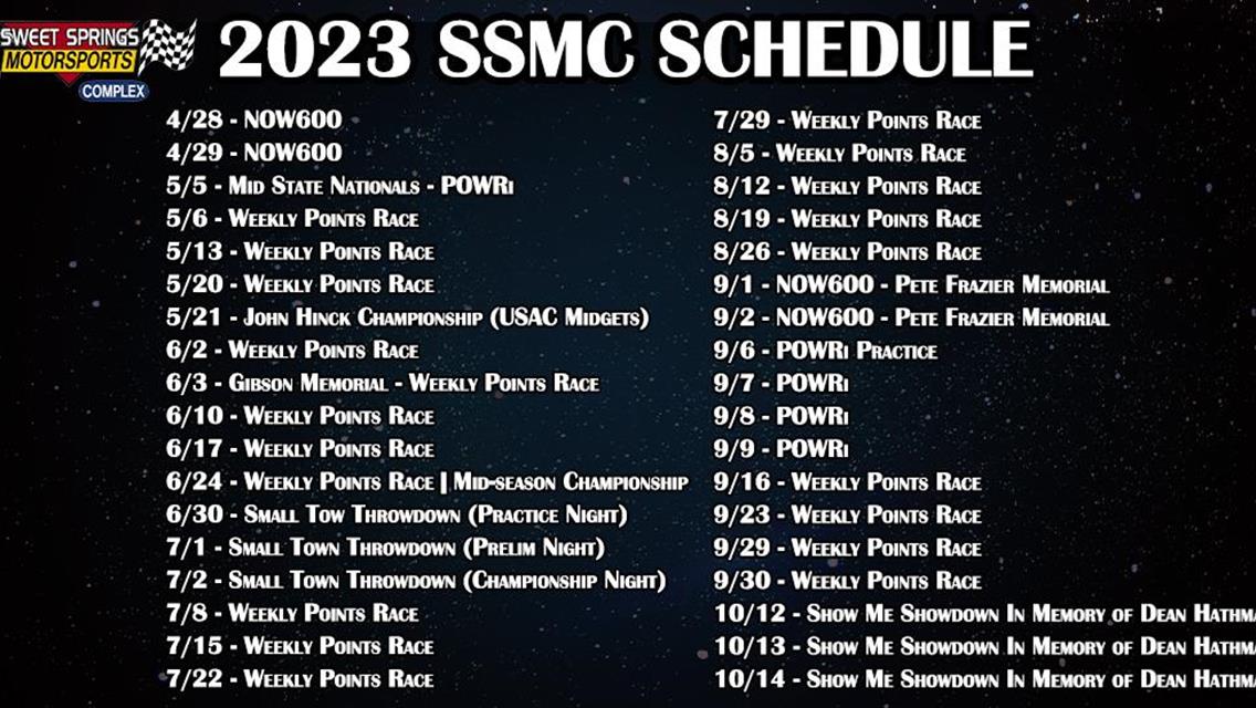 Sweet Springs Motorsports Complex Sets 2023 Season Schedule