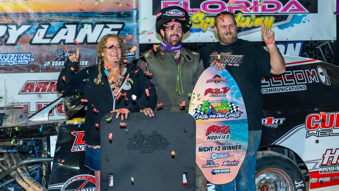 Fitz tops next level competition for IMCA Modified Clash on the Coast win