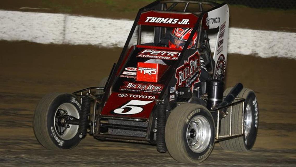 Kevin Thomas, Jr. fast on Winter Dirt Games practice night