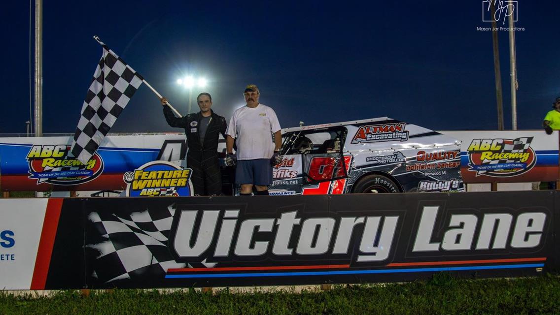 Paul Suzik found victory lane in Saturday&#39;s Hall of Fame Night at ABC Raceway on July 26.