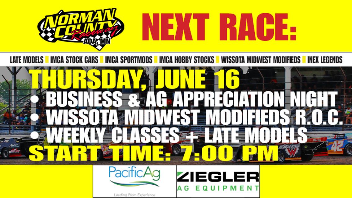 Thursday, June 16 - Business &amp; Ag Appreciation Night | WISSOTA Midwest Modifieds R.O.C. | Late Models