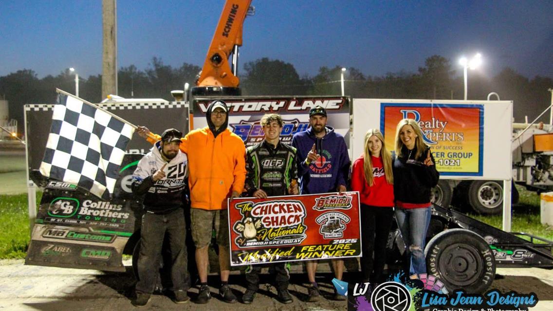 Blake Adams finds victory lane twice over Memorial Day weekend at Bemidji Speedway