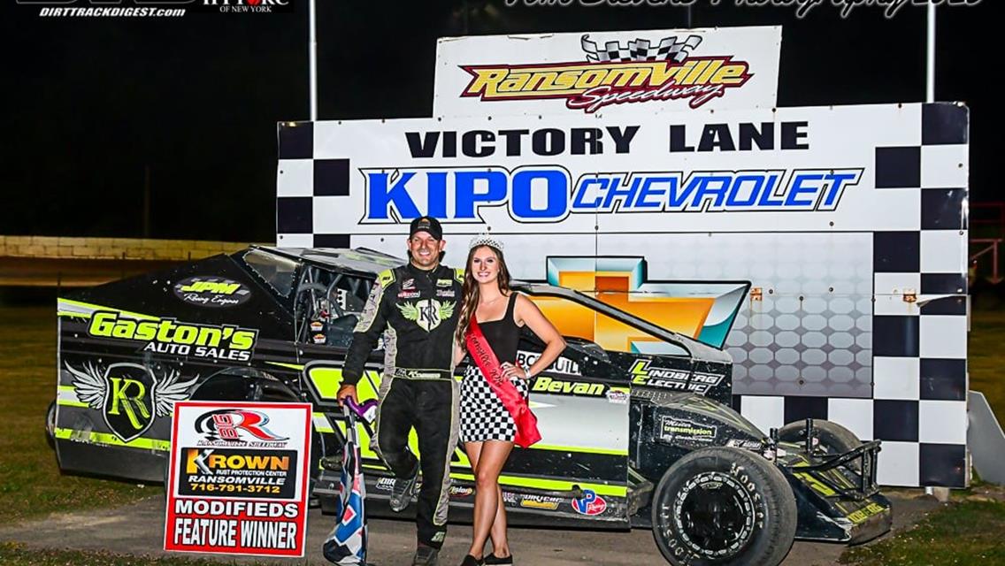 Lindberg, Wagner, Sherwood, Close, and Teeter Collect Ransomville Checkered Flags