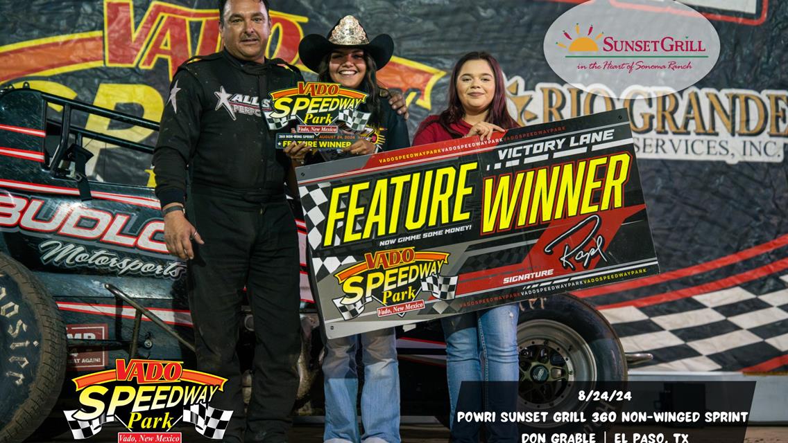 Don Grable Gains Victory with Sunset Grill POWRi Vado Non-Wing Sprints