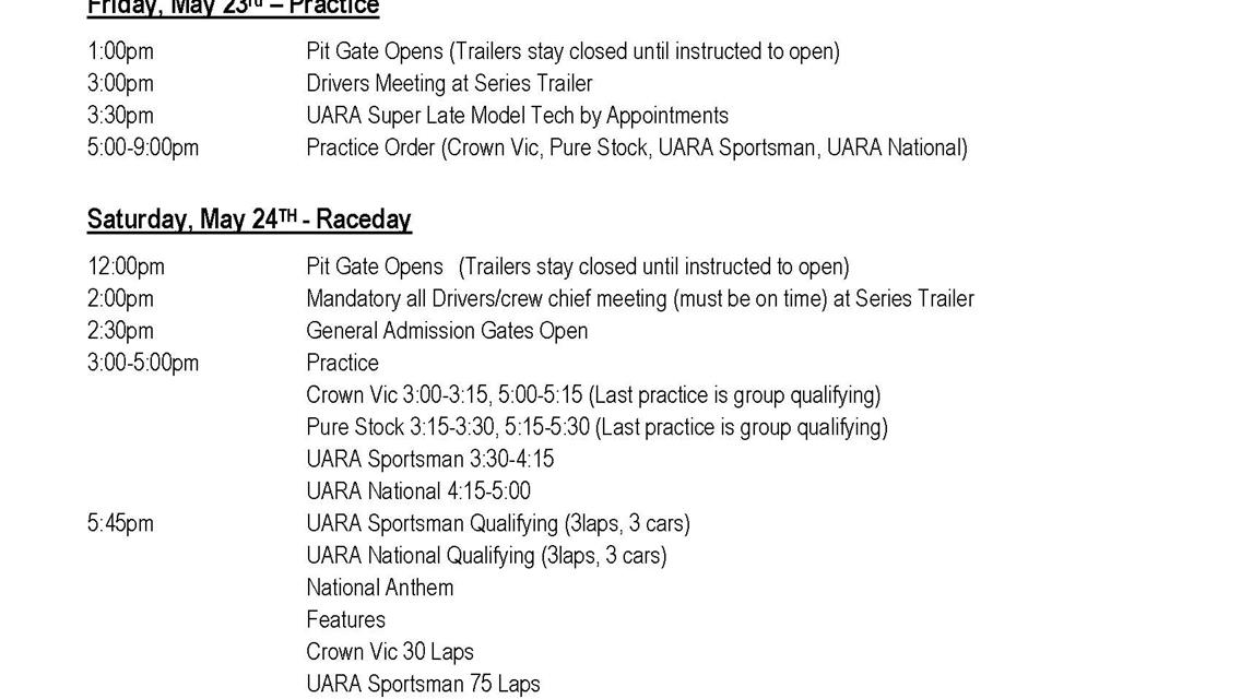 5.24.25 Schedule