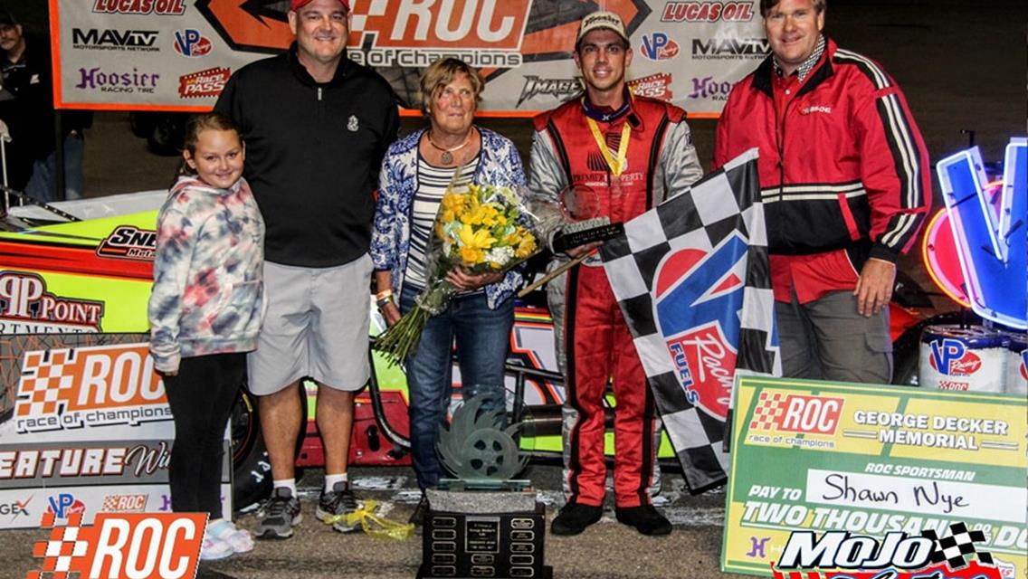 SHAWN NYE WINS GEORGE DECKER MEMORIAL; TOMMY KRAWCZYK TOPS RICK WYLIE CLASSIC AND NICK ROBINSON WINS BOB PALMER CLASSIC AS PART OF THE “BUSCH 100 PRES