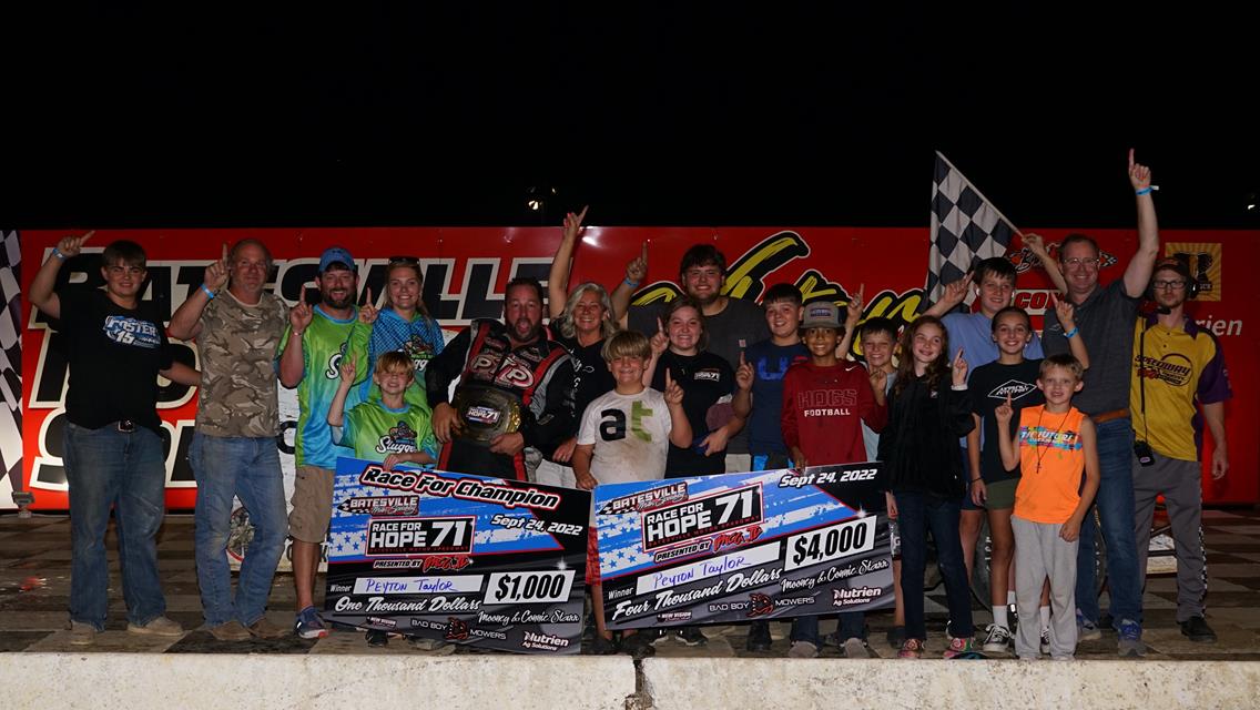 Finale night of Race for Hope 71 2022 &amp; Points Championship claimed by Peyton Taylor