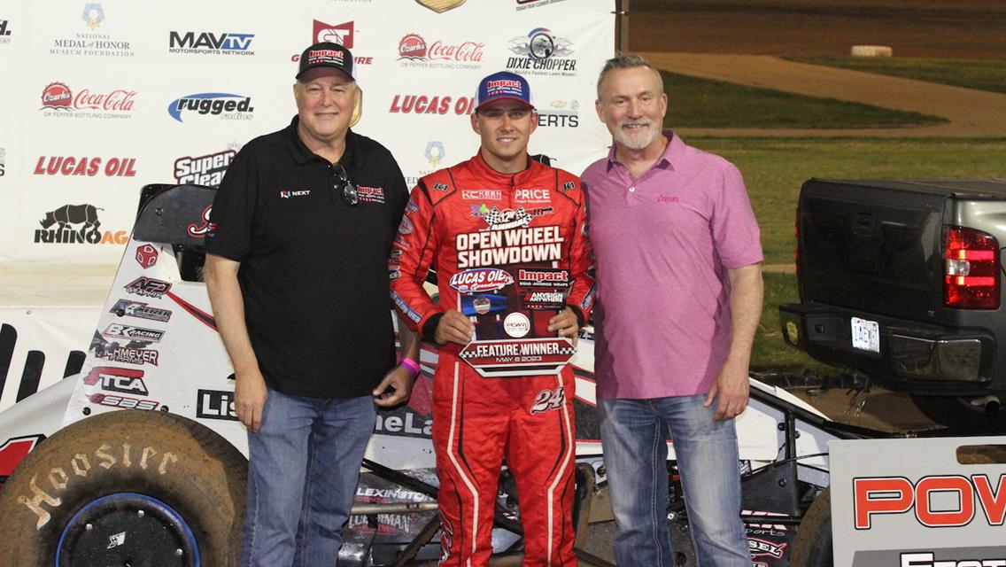 Chase Johnson Claims Checkers at Lucas Oil Speedway with POWRi WAR