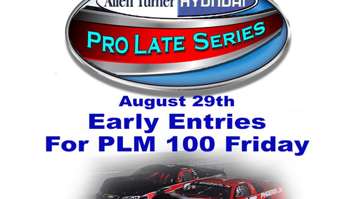 20 Drivers Entered for Friday PLM 100
