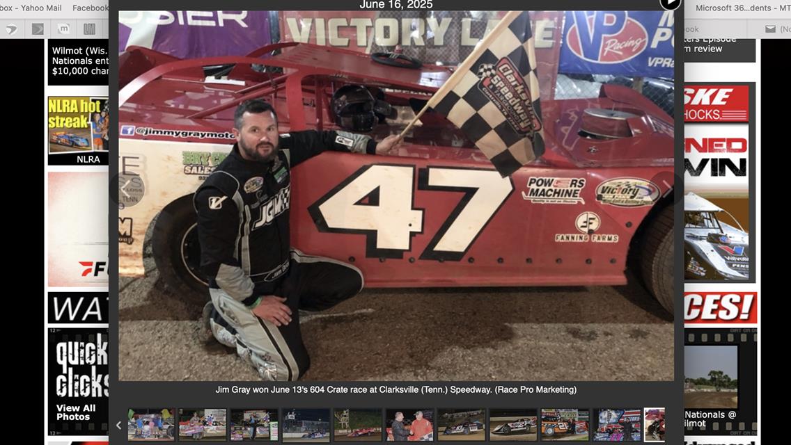 Gray claims second win of season at Clarksville Speedway