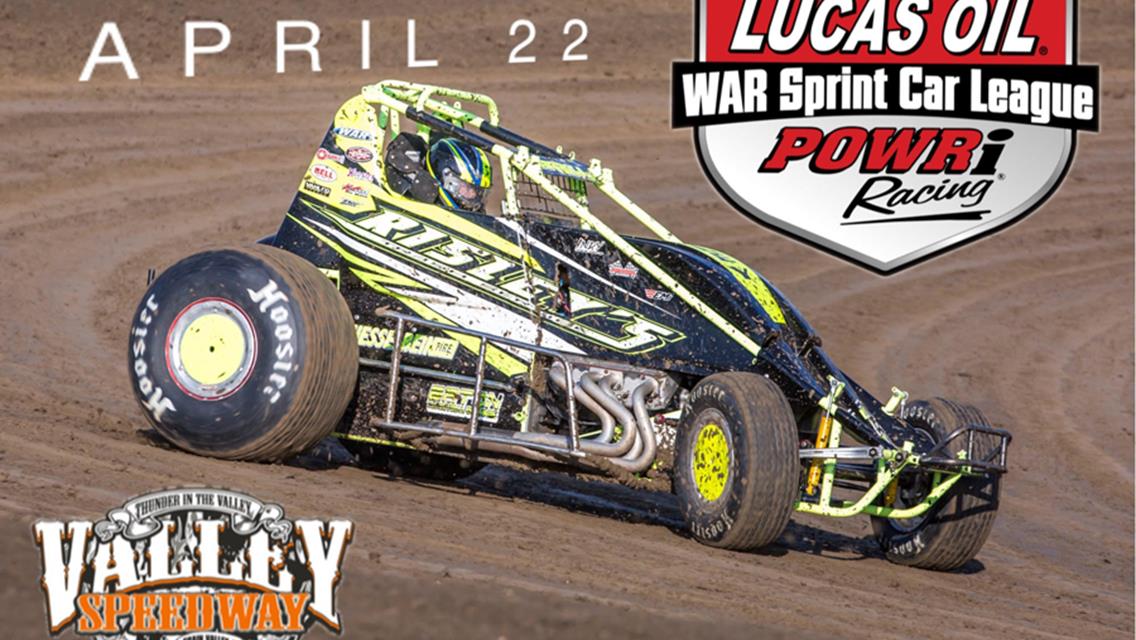 POWRi WAR Sprints return to Valley Speedway this Saturday