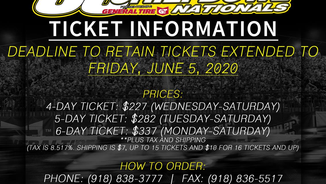 UPDATE: Deadline To Retain 2021 Chili Bowl Tickets Extended To June 5
