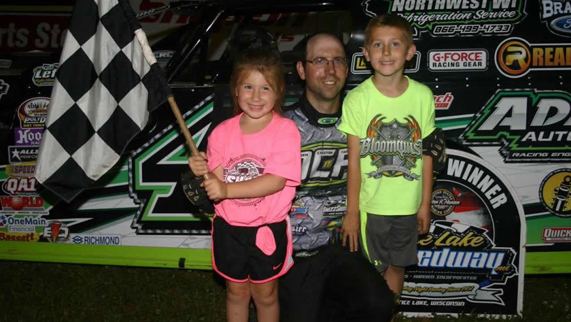 Buzzy Adams Wins at Rice Lake Speedway