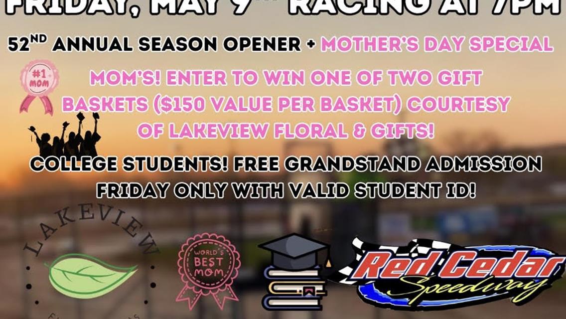 Red Cedar Speedway Set to Open Season Tomorrow, May 9th