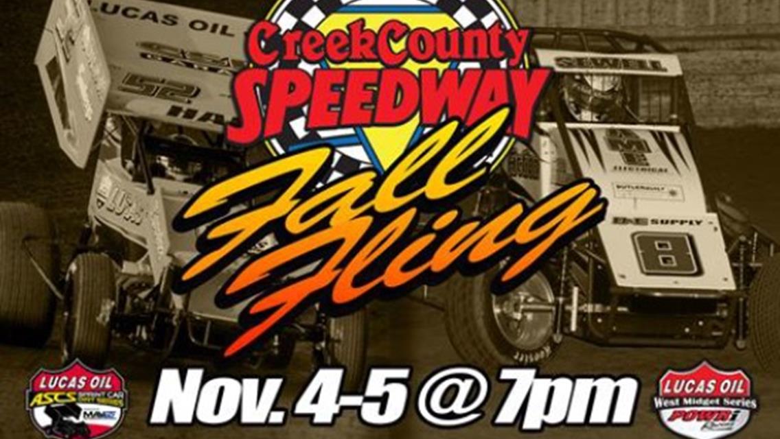 POWRi West Midgets Added To Lucas Oil ASCS Fall Fling at Creek County Speedway