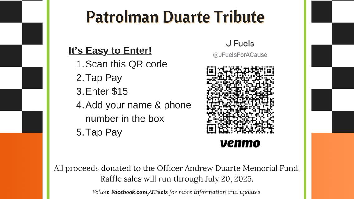J Fuels and NinetyFive Motorsports to Honor the Late Patrolman Andrew Duarte