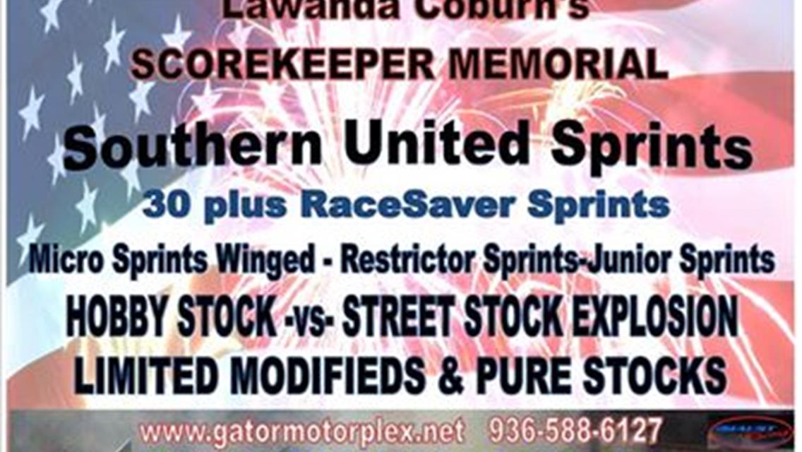 3rd Annual Lawanda Coburn Scorekeeper Memorial - Fireworks &amp; Sprints