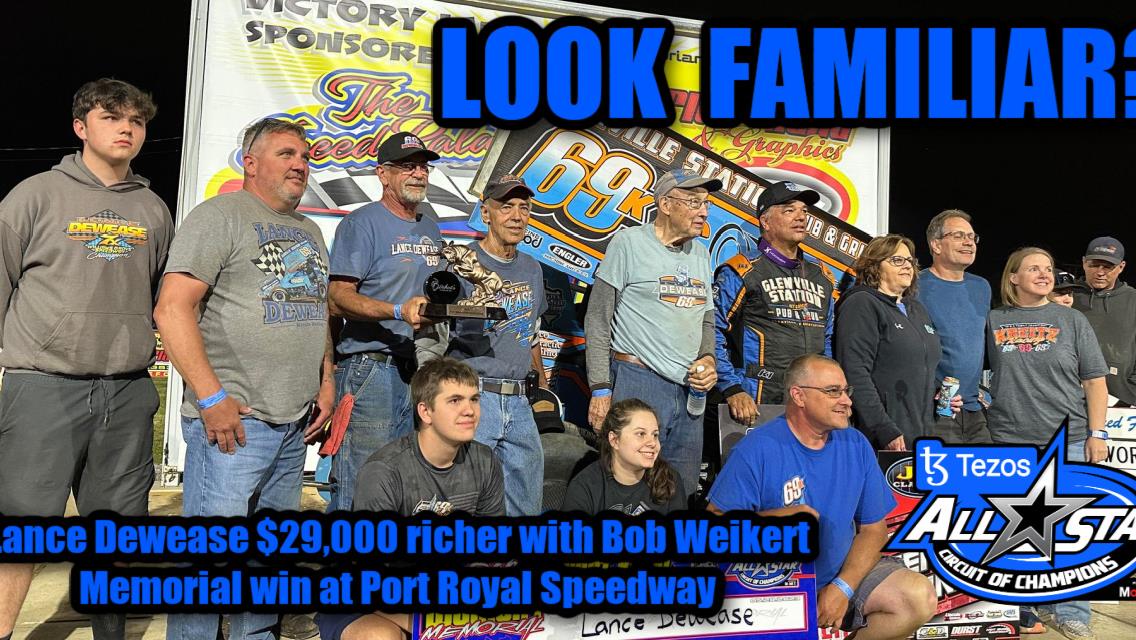 Lance Dewease $29,000 richer with Bob Weikert Memorial win at Port Royal Speedway
