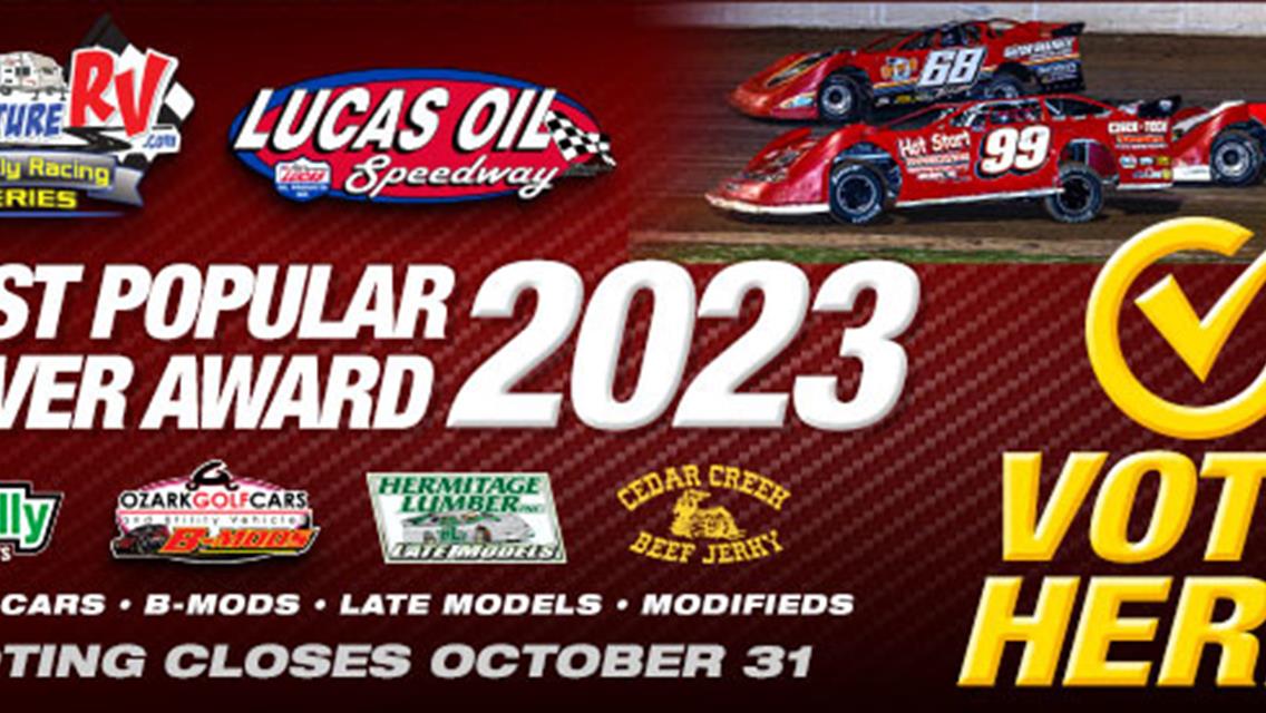 Online voting for Lucas Oil Speedway 2023 Most Popular Driver award opens