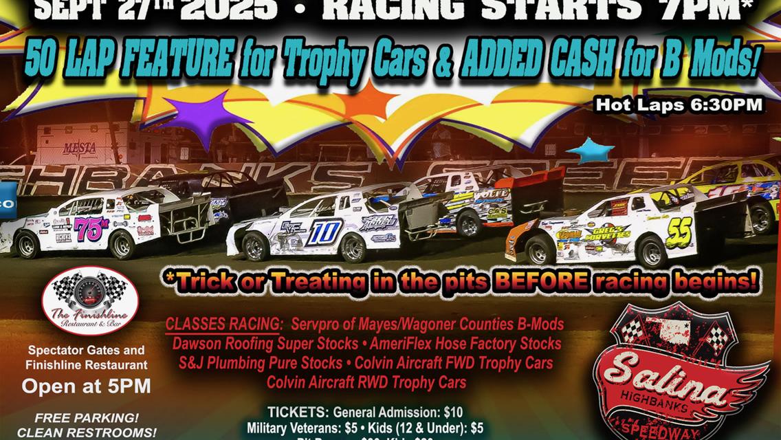 Halloween on the Highbanks and last racing event for 2025 this Saturday!