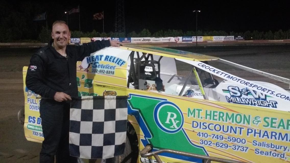 DWAYNE CROCKETT GETS 1ST CAREER WIN IN AC DELCO MODIFIEDS