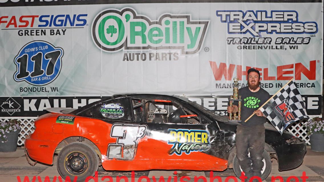 SCHEFFLER SAILS TO CAUTION FREE, OUTAGAMIE OPENER LATE MODEL WIN